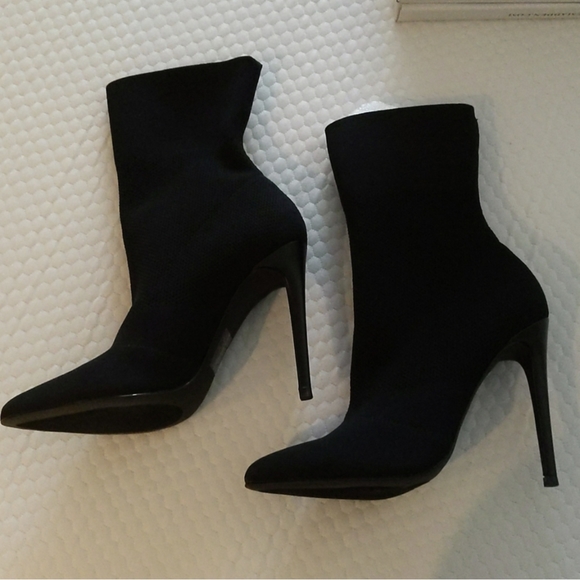 Century stiletto ankle boots Steve Madden knit sock boots - Picture 3 of 8